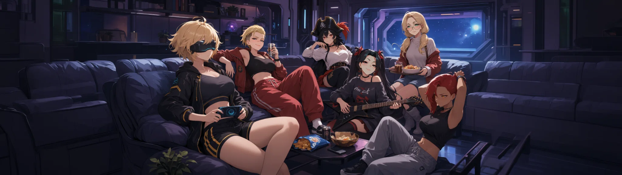 Void Sirens crew lounge key art